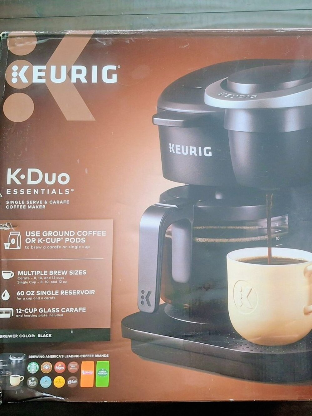 Keurig Duo Essentials coffeemaker and k cup